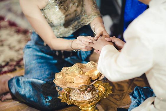 พิธีสวมแหวน ลำดับพิธีเช้า