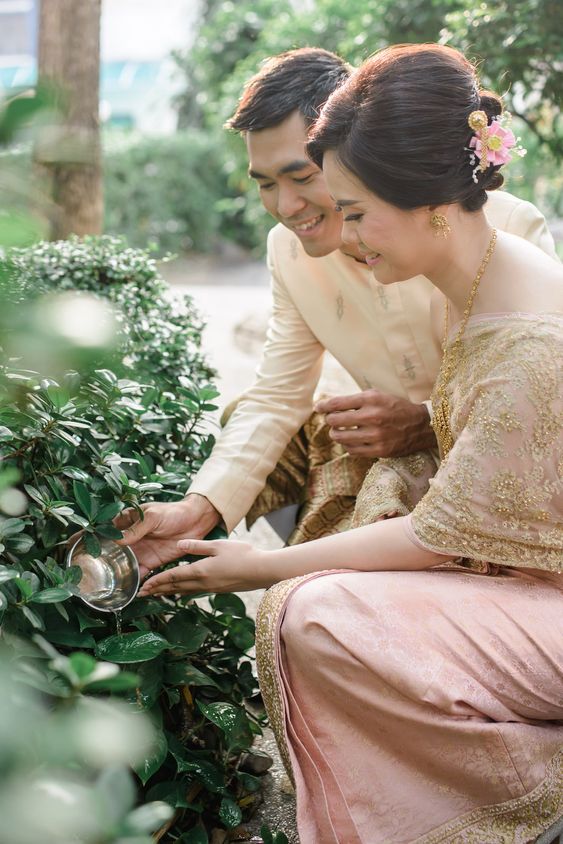 พิธีแต่งงานเช้า กรวดน้ำ