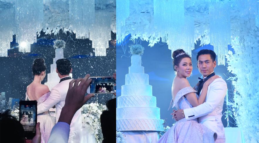 ราวกับนิยายหน้าหนาว! นิวเคลียร์ เพชรจ้า ฉลองงานแต่งจัดเต็มสุดอลัง