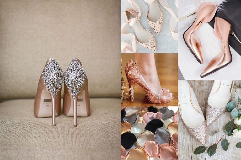 สวยสง่า อย่างเจ้าสาวมีคลาส ด้วยรองเท้าเจ้าสาวสี Rose Gold
