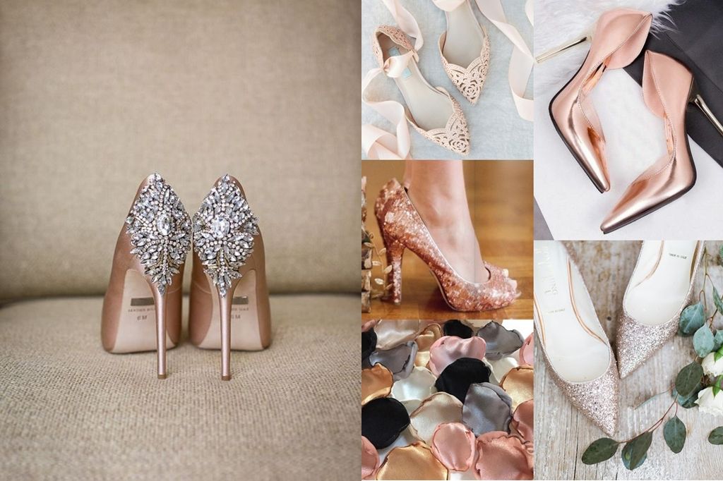 สวยสง่า อย่างเจ้าสาวมีคลาส ด้วยรองเท้าเจ้าสาวสี Rose Gold