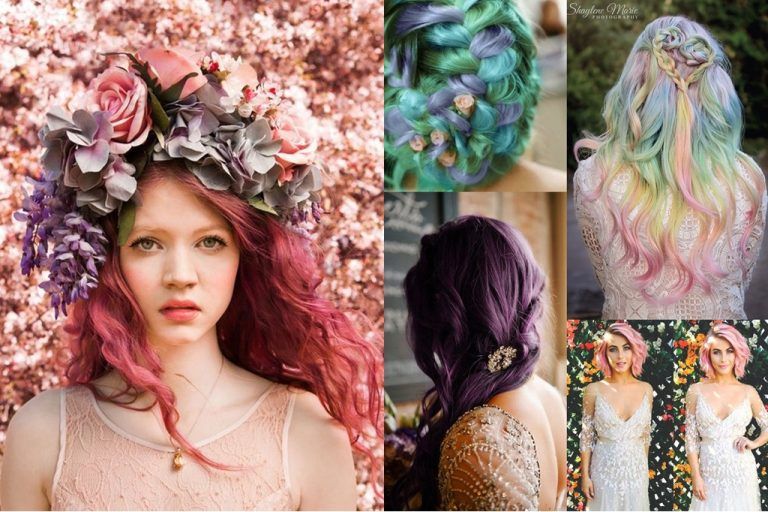 ไอเดียเจ้าสาวผมสี สำหรับสาวที่โปรดปรานความไม่ธรรมดา