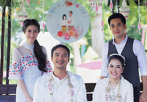 เก็บตกชุดแต่งงานล้านนาสไตล์เรียบหรูของแจน แฟนสาว น็อต วรฤทธิ์