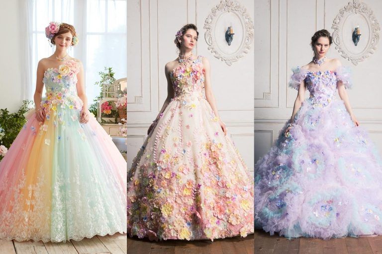 ชุดแต่งงานดอกไม้สวยหวานจากแบรนด์ญี่ปุ่น Yumi Katsura