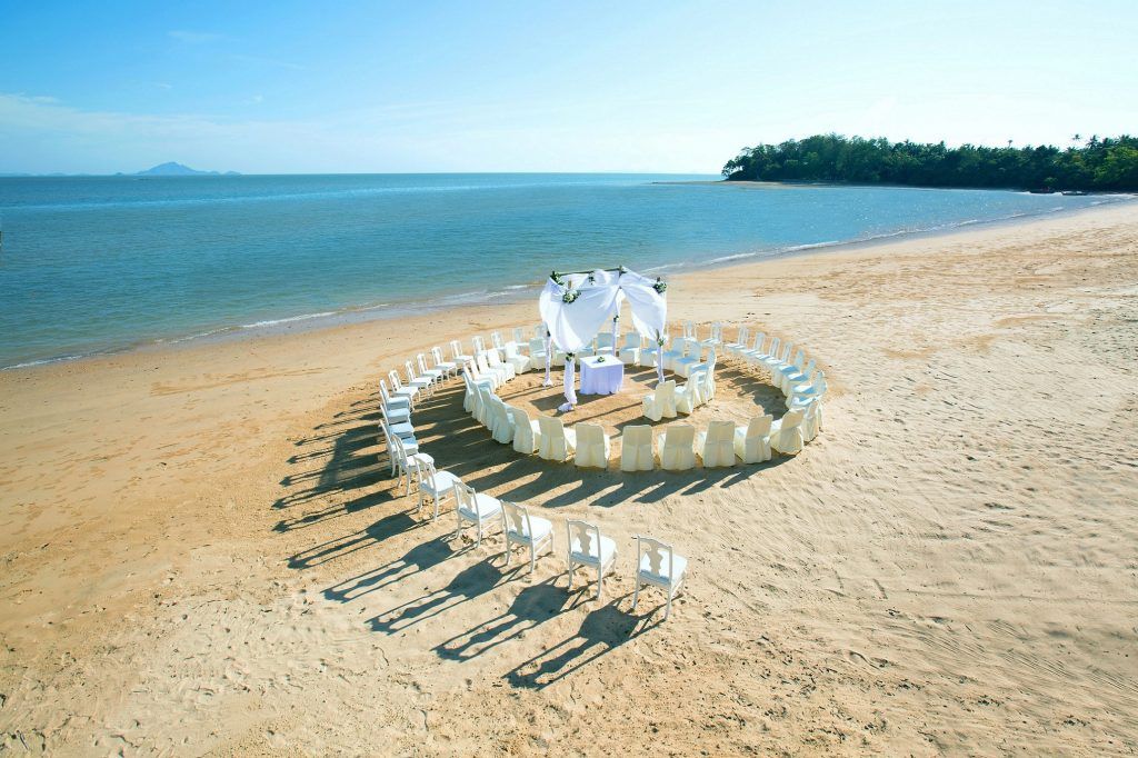 wedding by beach