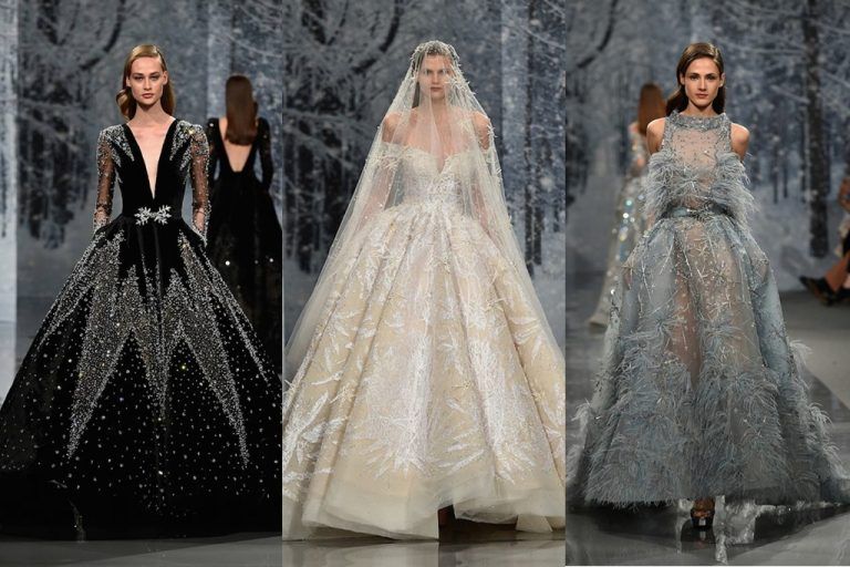 ต้อนรับฤดูหนาวด้วยชุดเจ้าสาวโอต์ กูตูร์สวยสง่าดุจเจ้าหญิงน้ำแข็งจากแบรนด์ Maison Ziad Nakad คอลเลคชั่น Fall Winter 2017