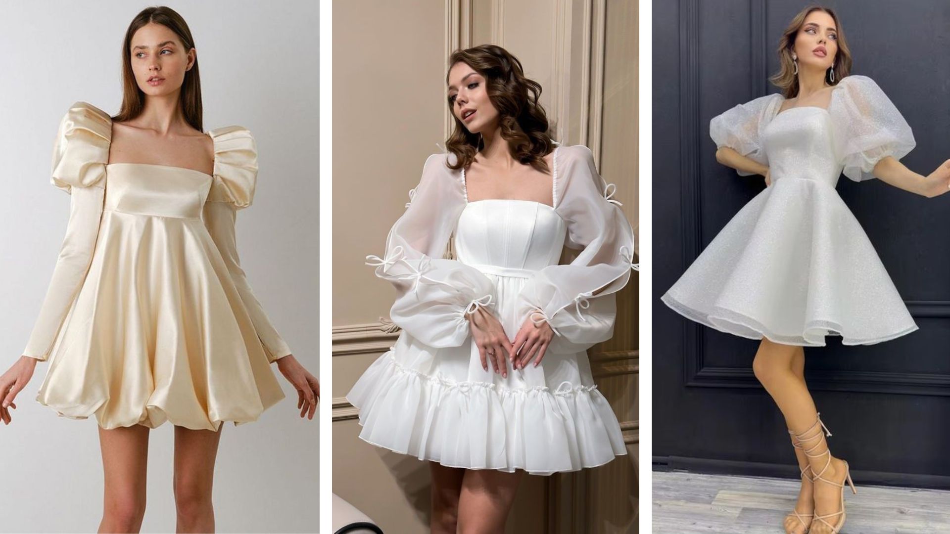 ไอเดียชุด after party งานแต่งแขนพองแบบตุ๊กตาบาร์บี้