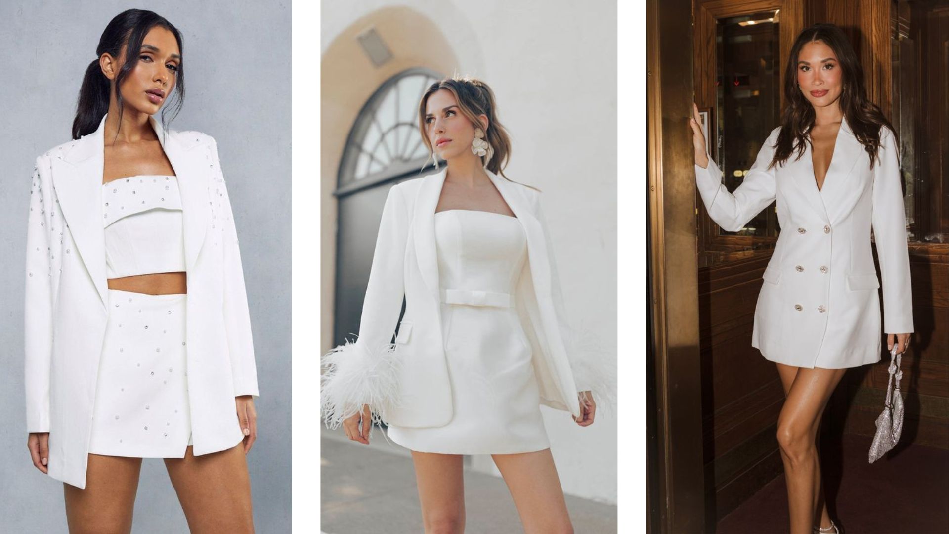 ไอเดียชุด after party งานแต่งแบบจับแมตช์เบลเซอร์กับชุดแบบอื่น