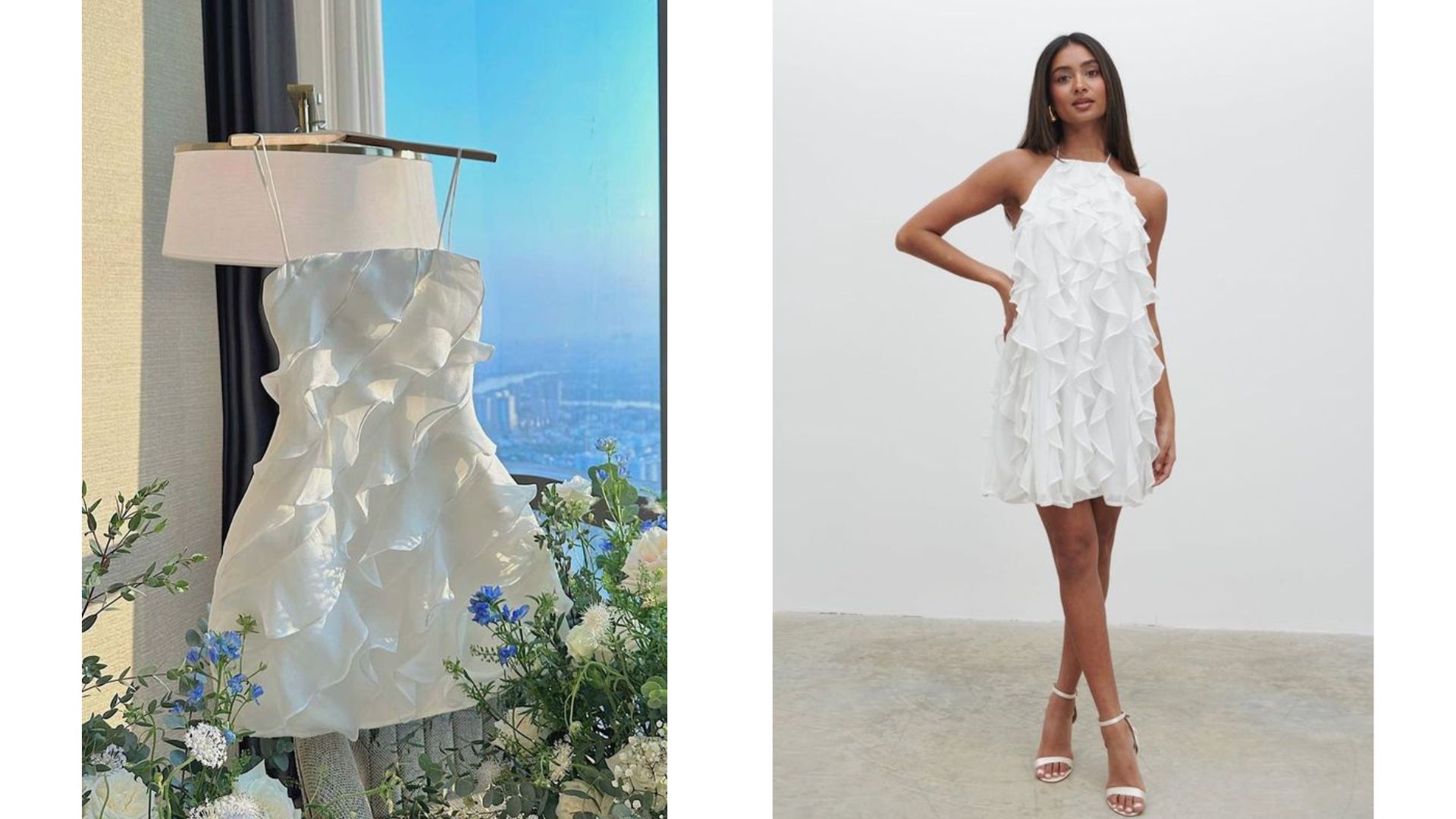 ชุดเจ้าสาว after party แบบเย็บระบายพลิ้ว ๆ