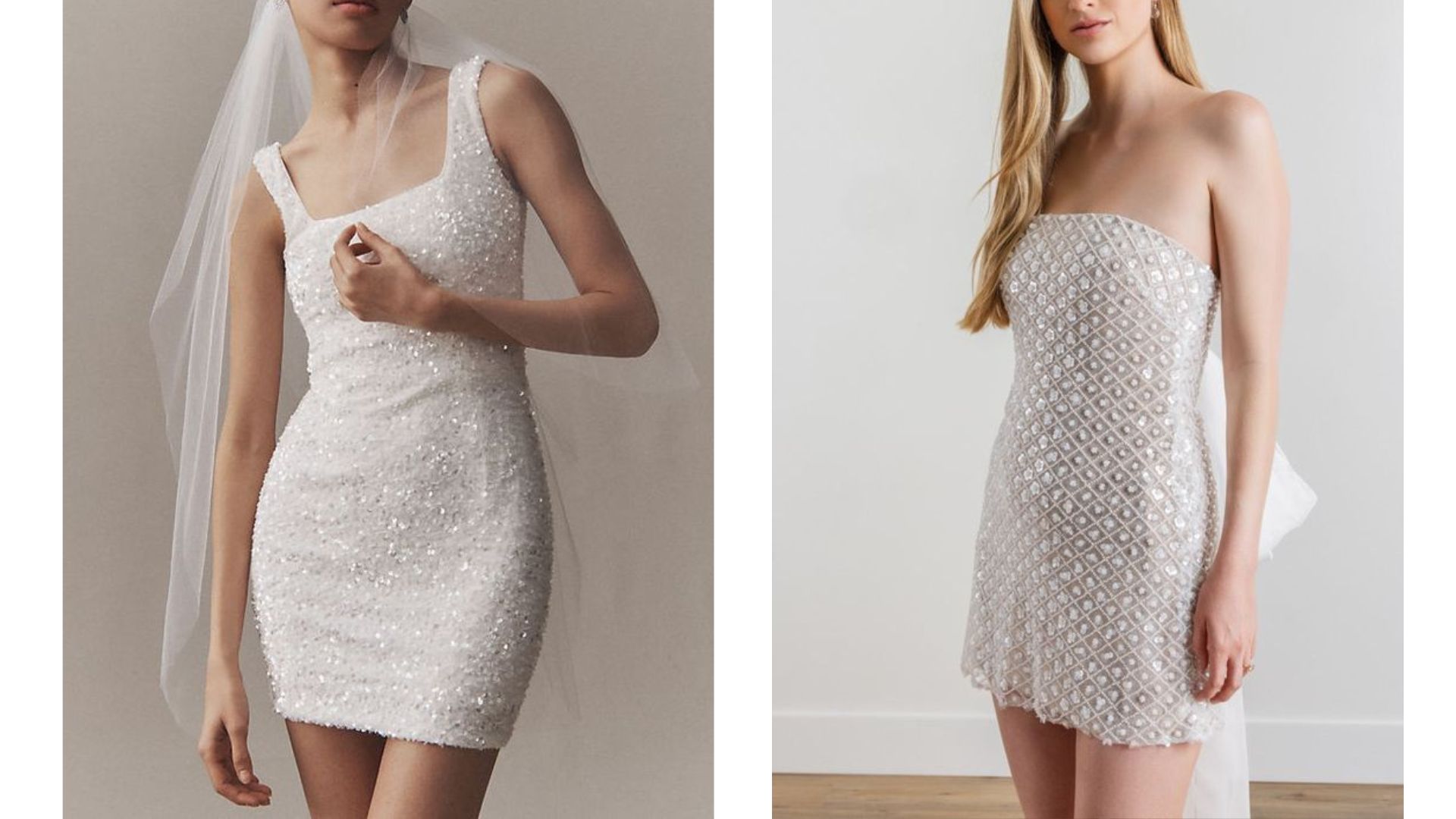 ชุด after party งานแต่งแบบมินิเดรสปักเลื่อม