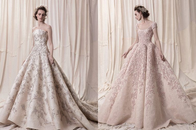 ชุดแต่งงาน Krikor Jabotien งานนี้มีดีที่ลูกไม้อาบเกล็ดหิมะ