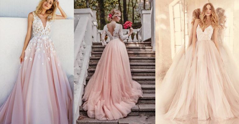 ฮอตสุดๆ เทรนด์ชุดเจ้าสาวสี Blush Pink ชมพูหรูแบบผู้ดีที่เฟมินีนสุดๆ