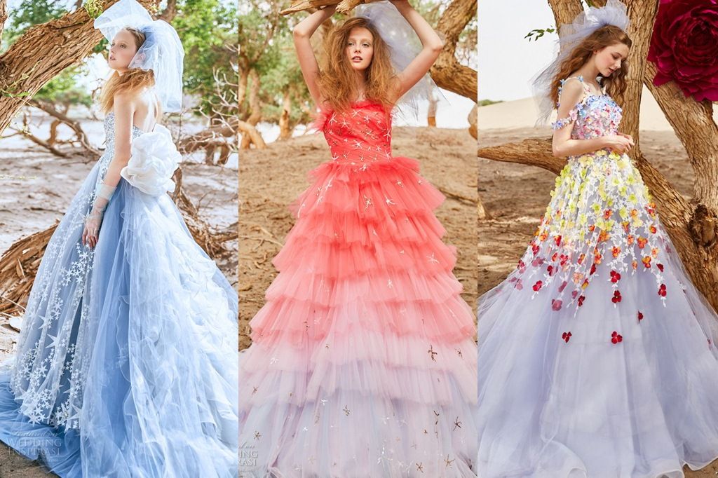 ชุดเจ้าสาวสไตล์เทพนิยาย ฟรุ้งฟริ้งคัลเลอร์ฟูลจาก TIGLILY คอลเลคชั่น 2018 ใหม่ล่าสุดมาแล้วววว