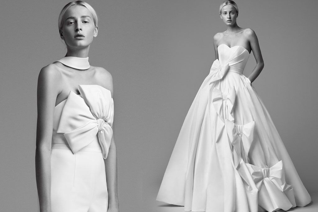 ชุดแต่งงาน Viktor&Rolf Bridal Fall 2018 สวยแบบมีคลาสกับโบหวานปนเท่