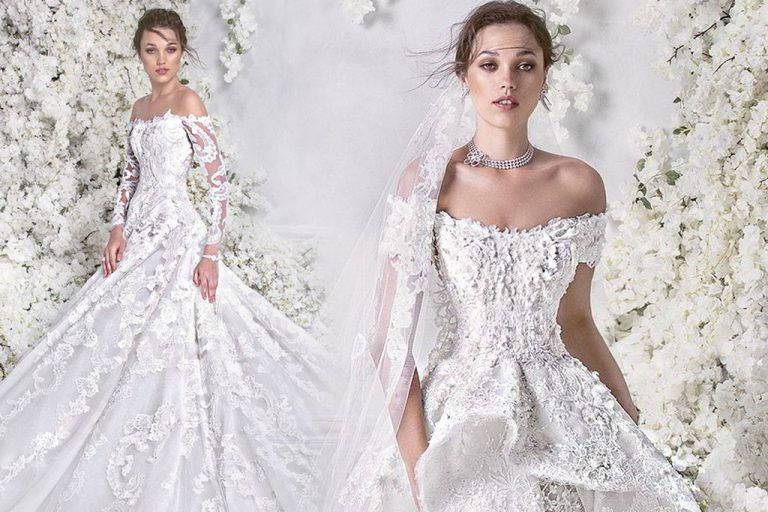 ชุดแต่งงาน Rami Al Ali หรูหราอลังการต้อนรับปี 2018 งานปักจัดเต็มเลอค่าแบบเจ้าหญิง