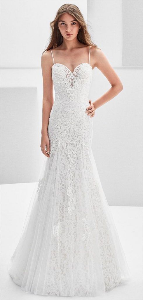 Alma Novia 2018 Mermaid style beaded lace wedding dress 8