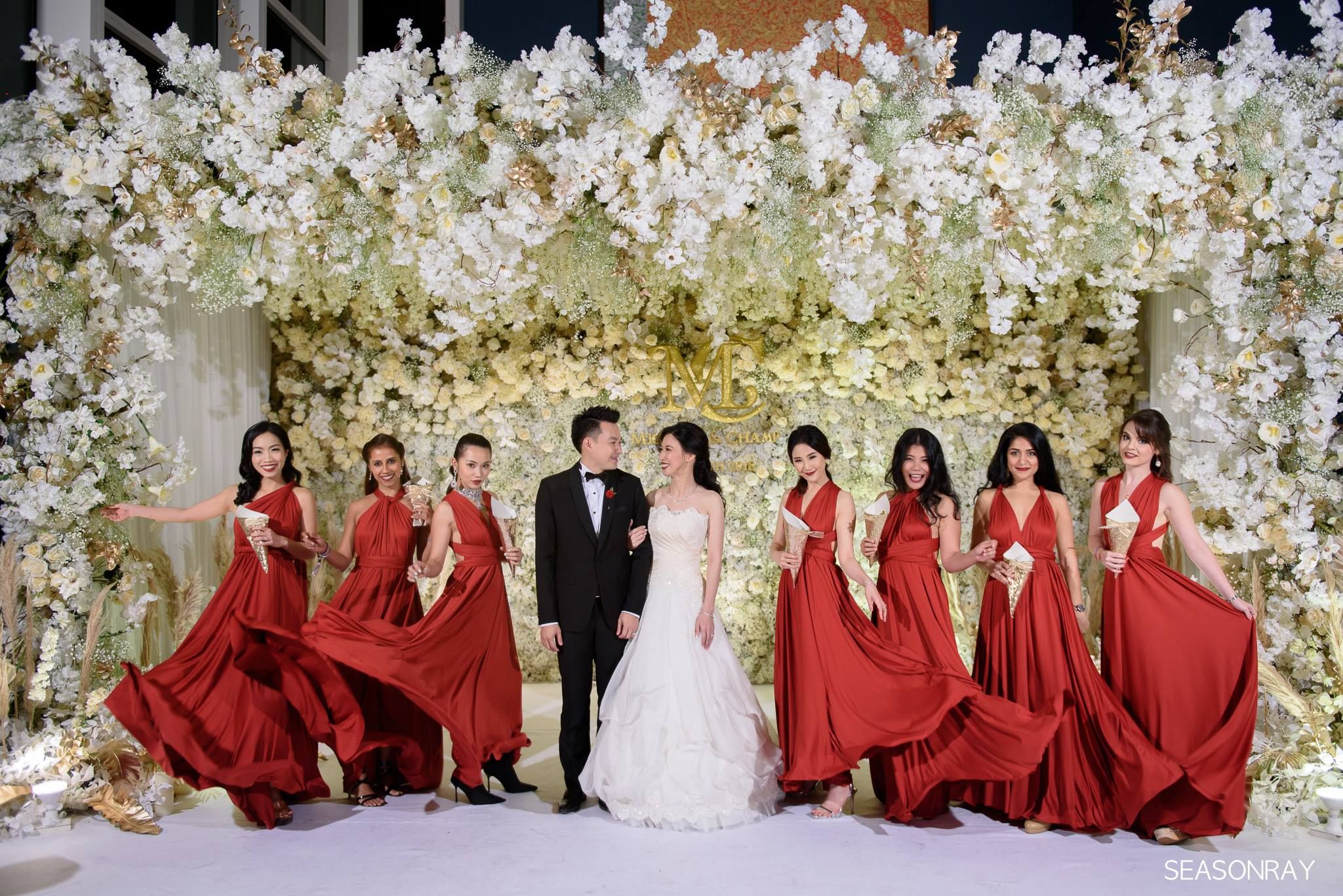 จัดงานแต่งงานในธีม RED Concept เรียบ หรู ดูแพง ณ โรงแรมพูลแมน คิง เพาเวอร์ กรุงเทพ By Seasonray Wedding Planner