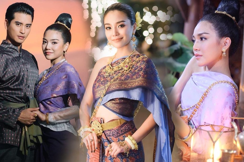 ส่องแฟชั่นชุดไทยสีม่วงของแม่หญิงจันทร์วาด งามหรูดูแพงแบบฉบับสาวไฮโซสมัยอโยธยา