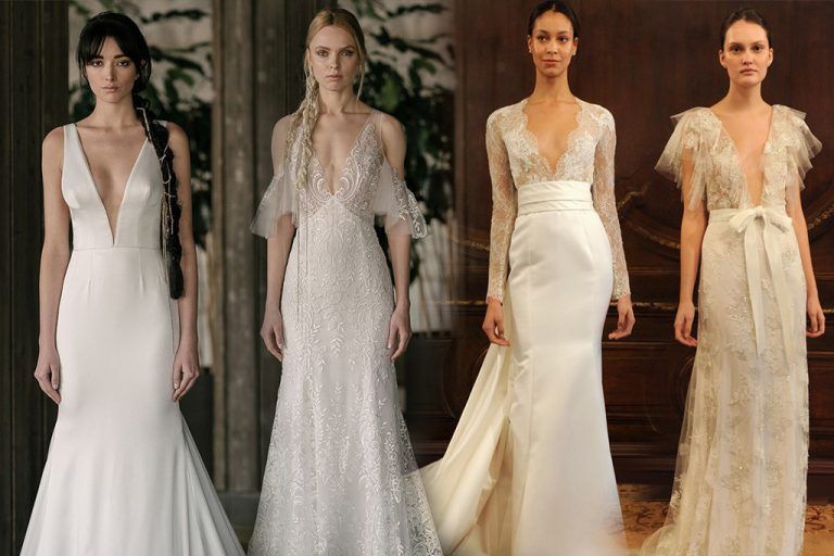 ชุดแต่งงานคอวีคว้านลึกสุดเซกซี่ในคอลเลคชั่นสปริง 2019 ที่จะทำให้เจ้าสาวดูมีเสน่ห์ดึงดูดใจมากยิ่งขึ้น