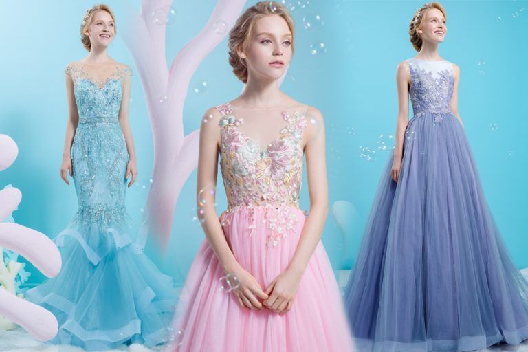 ชุดเจ้าสาวสีพาลเทลในธีมเมอร์เมดสุดหวาน จาก Rico A Mona เนรมิตเจ้าสาวให้กลายเป็นเจ้าหญิงเงือกน้อย