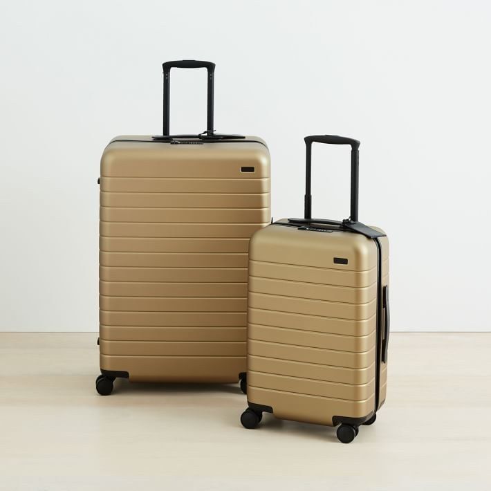 away suitcase set of 2 124l capacity brass o