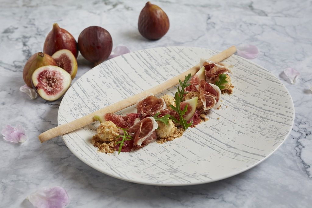 Iberico Ham with Goat Cheese and Figs