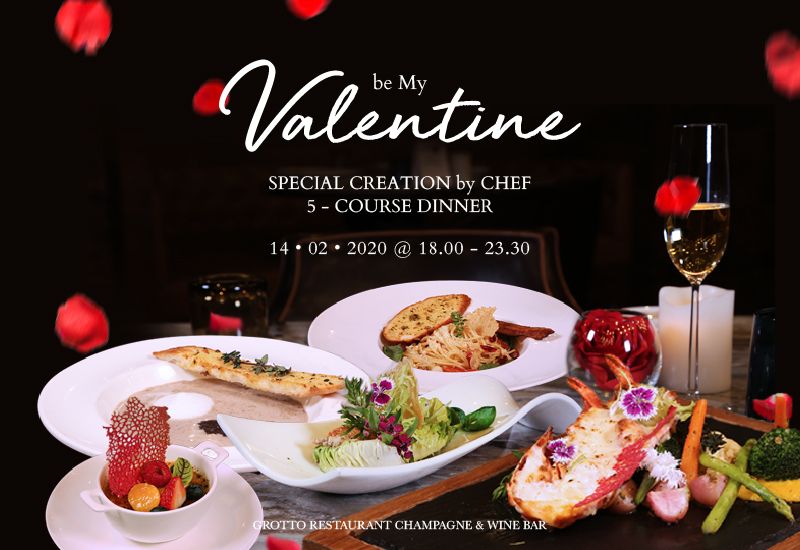 ชวนคนรักมาดินเนอร์เติมความหวานในวาเลนไทน์นี้ที่ Grotto Restaurant Champagne & Wine Bar @ The Grand Fourwings Convention Hotel Bangkok