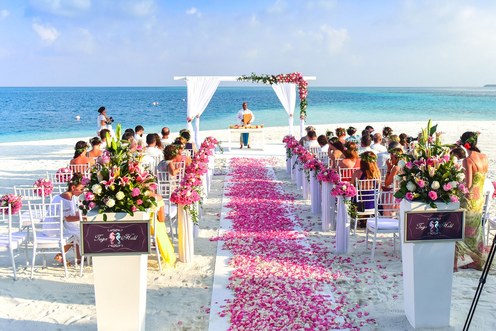 Canva Beach Wedding Ceremony during Daytime