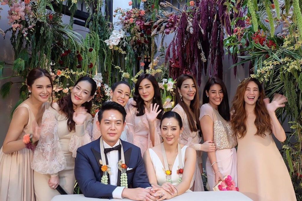 ภาพบรรยากาศแสนหวานกับงานแต่งงานวีเจสาวสุดสวย 