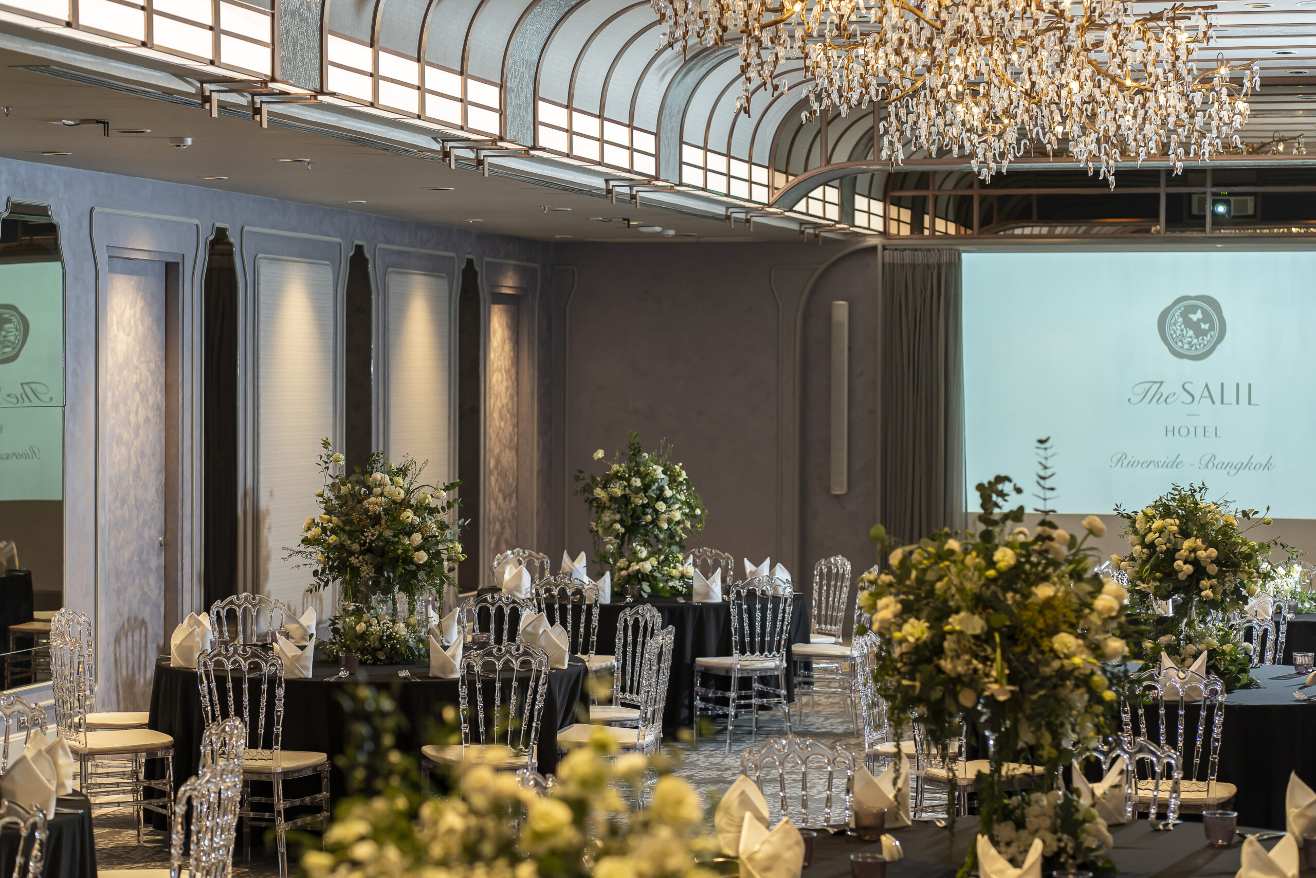 ห้องจัดเลี้ยงแต่งงานริมเจ้าพระยาของ The Salil Hotel Riverside Bangkok