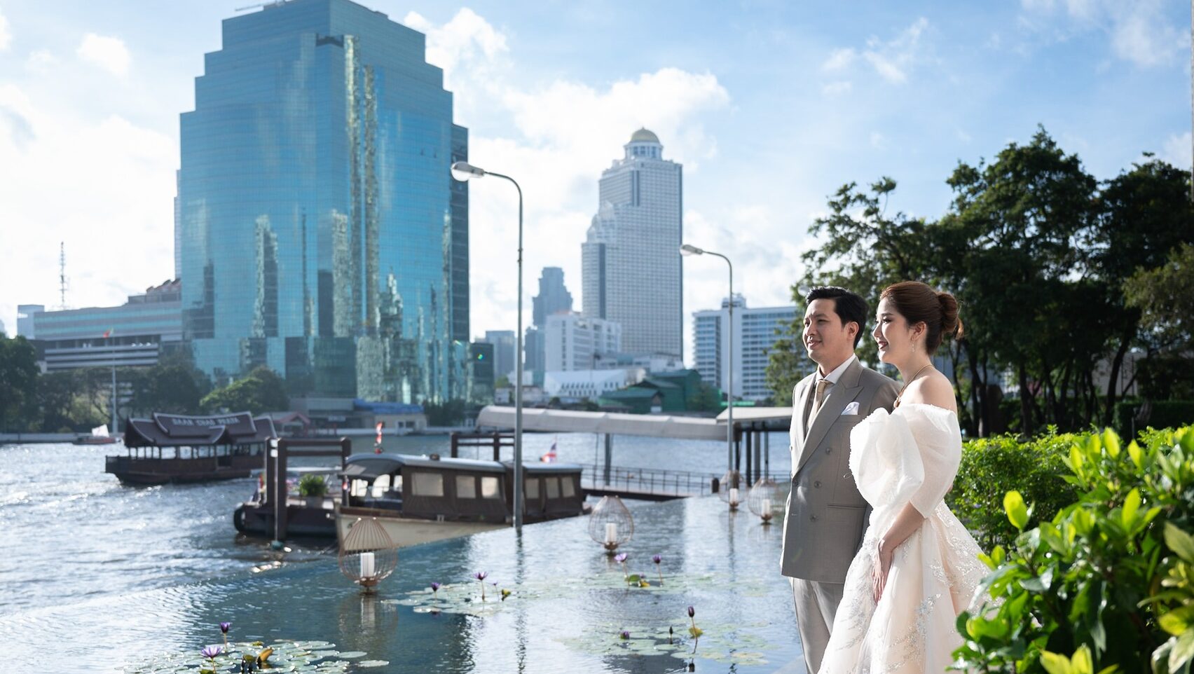 จัดงานแต่งริมแม่น้ำเจ้าพระยา ณ Millennium Hilton Bangkok