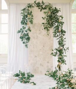 ฉากแต่งงานมินิมอลลายหินอ่อน