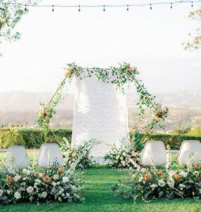 ฉากแต่งงานมินิมอลทรงหกเหลี่ยม