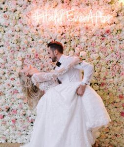 ฉากแต่งงานมินิมอลดอกไม้