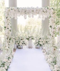 ฉากแต่งงานมินิมอลธีมสีขาว