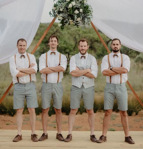 ชุดเพื่อนเจ้าบ่าว กางเกงขาสั้น