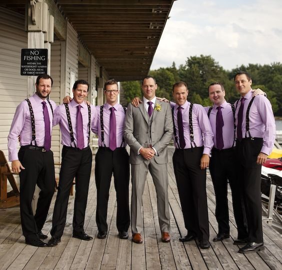  ชุดเพื่อนเจ้าบ่าว ธีมม่วง