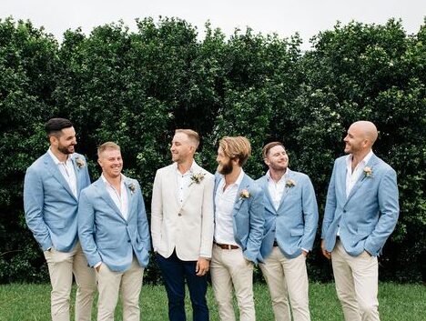  ชุดเพื่อนเจ้าบ่าว ธีมสีฟ้า