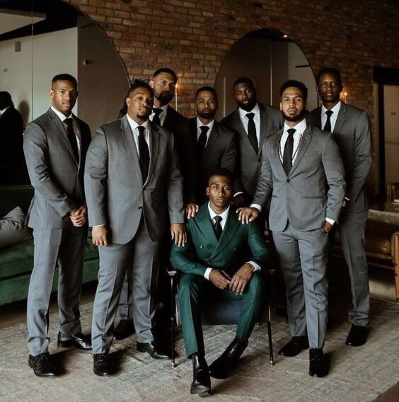 ชุดเพื่อนเจ้าบ่าว ธีมสีเทา