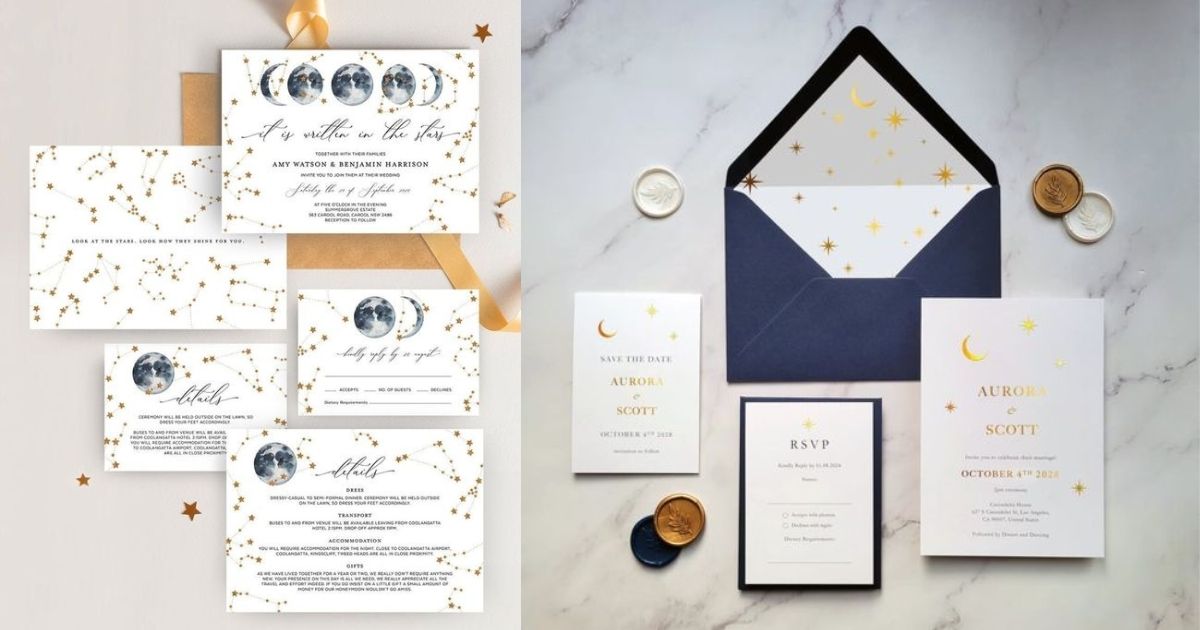 การ์ดแต่งงาน Minimal Celestial