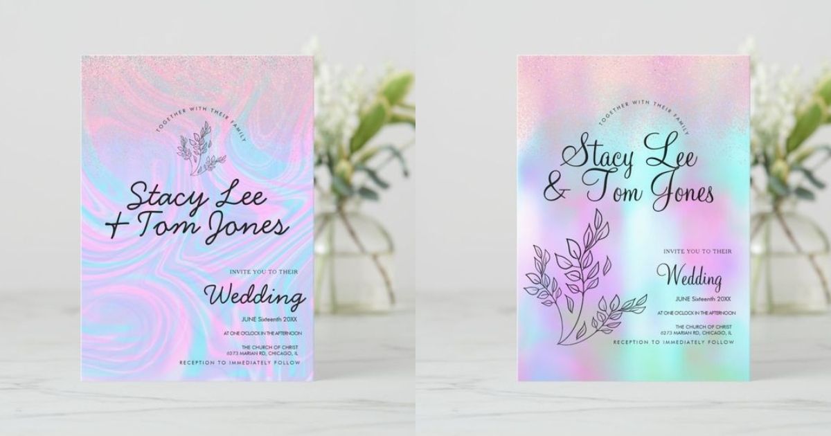 การ์ดแต่งงาน Hologram Invite