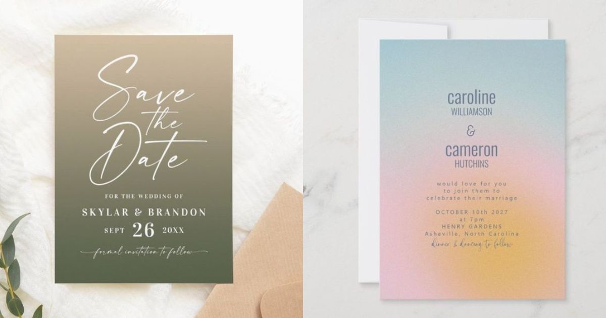 การ์ดงานแต่ง Minimal gradient