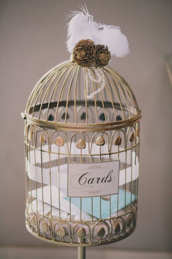 DIY กล่องใส่เงินงานแต่งทําเองด้วยกรงนก ตกแต่งเล็กน้อยรับรองว่าสวย ปัง อลังฯ เว่อร์! -2