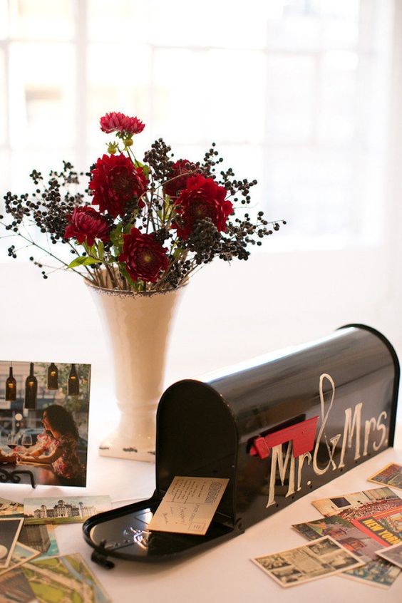 DIY กล่องใส่ซองงานแต่งทำเองด้วยการดัดแปลงตู้รับจดหมายมาใส่การ์ดแบบง่ายดาย -1