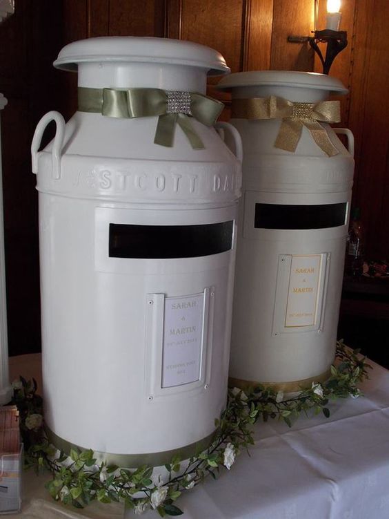 DIY ถังใส่นมให้กลายเป็นที่ใส่ซองในงานแต่งแบบทำเองได้ง่าย ๆ ไอเดียบรรเจิดสุด ๆ -2