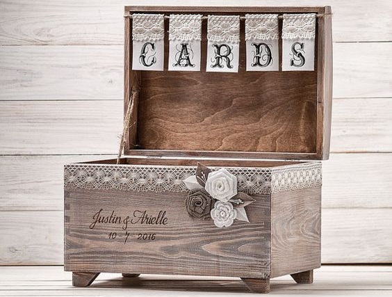 DIY หีบไม้สุดคลาสสิกมาเป็นกล่องใส่ซองงานแต่งแบบทำเองง่าย ๆ ได้ความย้อนยุค-1