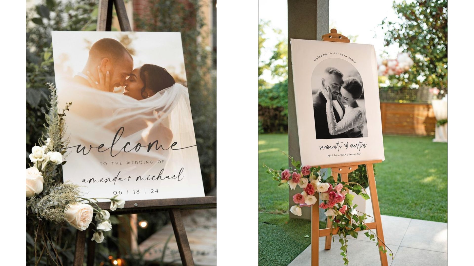 ป้าย welcome งานแต่งจากรูปภาพ เพิ่มความโรแมนติกด้วยภาพโมเม้นต์คู่รัก