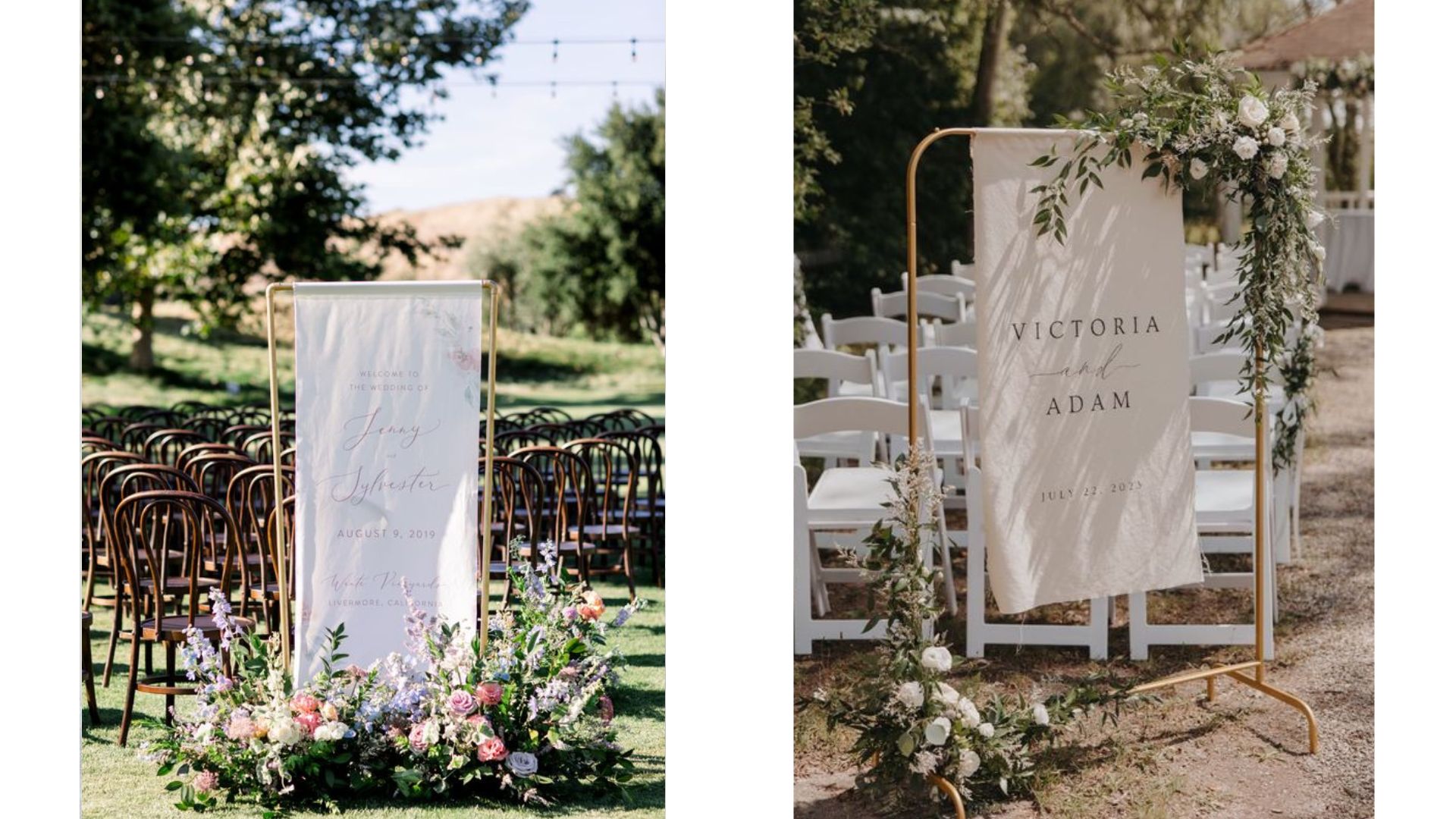 ป้าย welcome งานแต่งทำเองจากผ้าแคนวาส เรียบง่ายได้ความมินิมอล