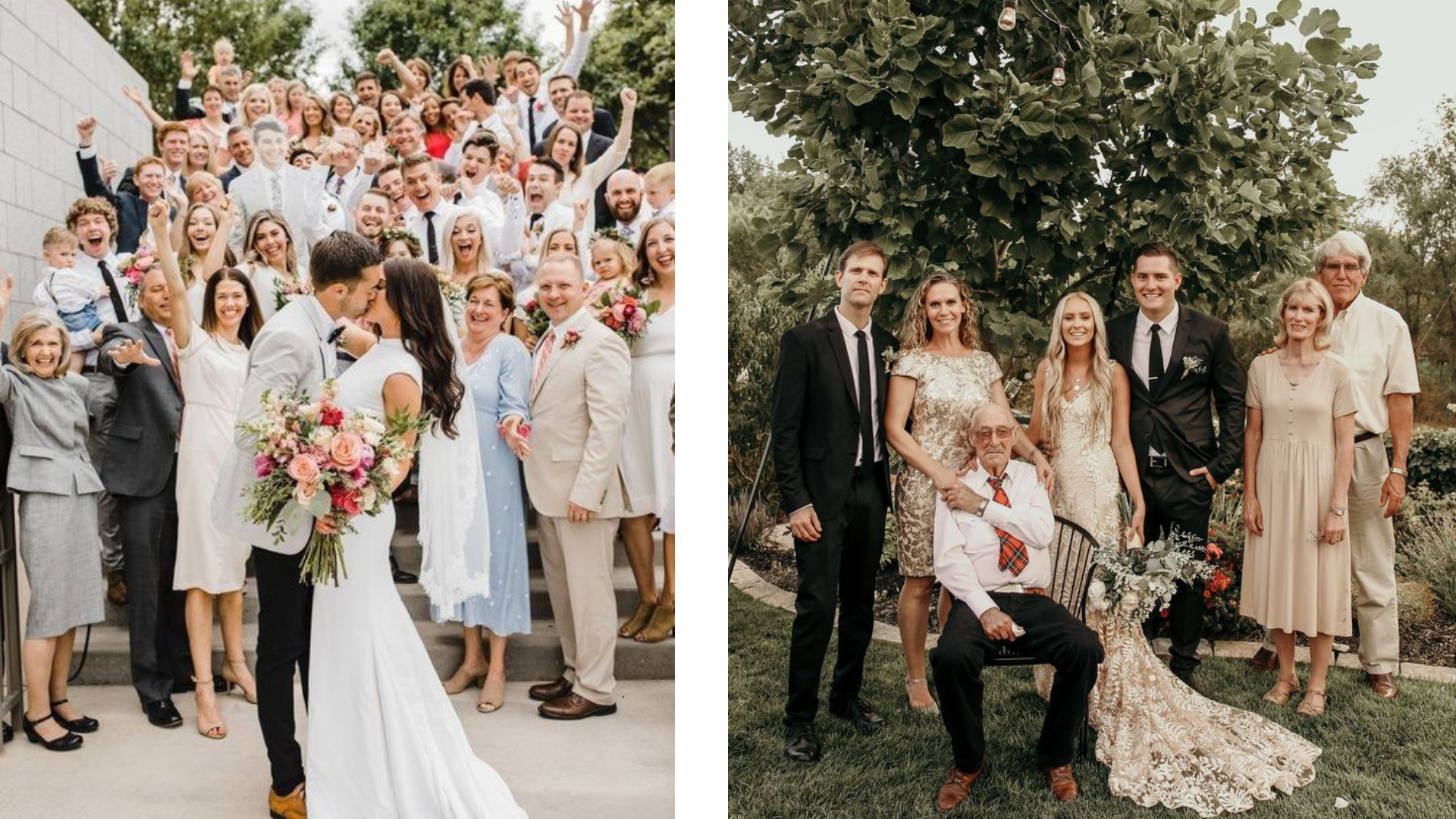 กลุ่มแขกของเจ้าบ่าวเจ้าสาวที่มาร่วมงานแต่ง