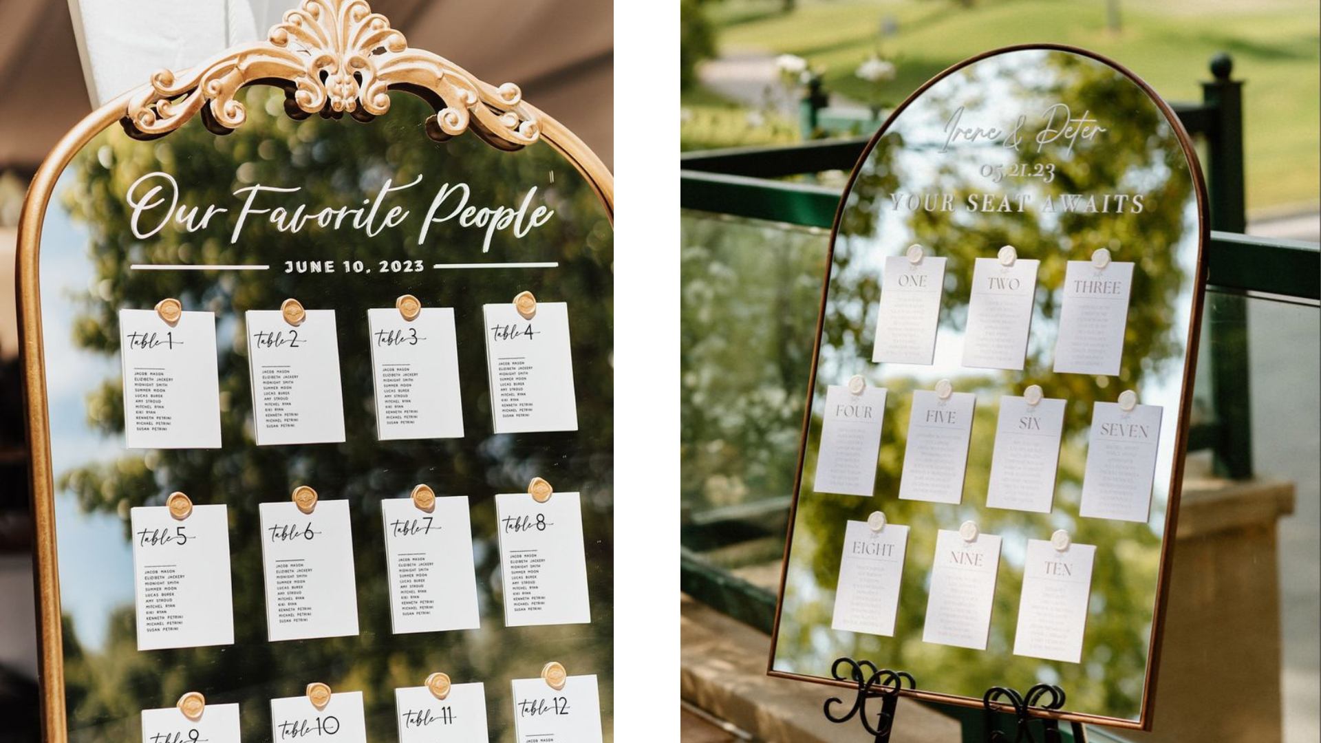 จัดโต๊ะงานแต่งด้วยแผนผังโต๊ะจากกระจก มุมสะท้อนตัวตนและความรักที่สวยงาม